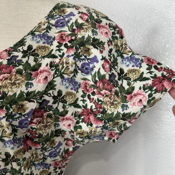 Vintage 90s Y2K All That Jazz Dress Midi Size 9/10 Floral Cottagecore Peasant - Picture 6 of 13